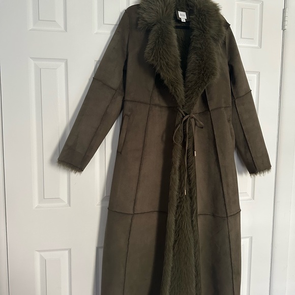 Gap x Cult Gaia Vegan Suede Wrap Coat - Picture 4 of 5